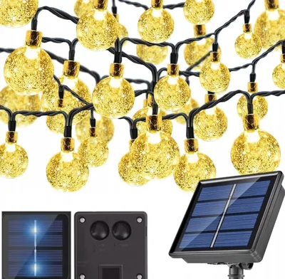 Zdjęcie produktu dla TG71398-1 GIRLANDA SOLARNA LAMPKI SOLARNE 20LED 5M OGRODOWA NA BALKON sznur ŚWIETLNA CIEPŁE