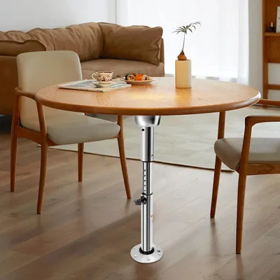 Obrázek produktu pro Nohy ke stolu pro obytný vůz/RV – teleskopická noha – výškově nastavitelná 56,5–72 cm – hliník – stříbrná