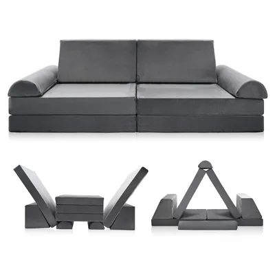 Produktbild von Kindersofa Spielsofa für Kinder, Kindersofa aus 10 Schaumstoffbausteinen Flexibel Kombinierbare Kindercouch 1 Teile, Modulares Spielsofa zum Spielen,