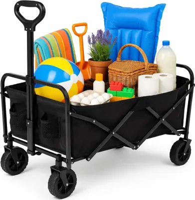Immagine prodotto di Garden transport trolley folding tourist beach black lightweight