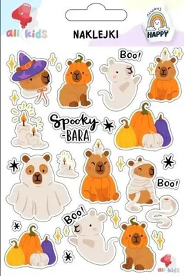 Obrázok produktu pre Nálepky pre deti Kapibara Halloween – All4Kids