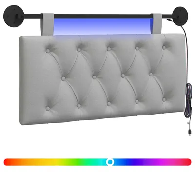 Produktbild von Hängendes Kopfteil Mit LED Licht Wolkengrau Stoff