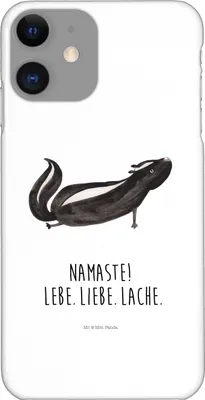 Produktbild von Mr. & Mrs. Panda Iphone 11 Handyhülle Stinktier Yoga - Weiß - Geschenk, Liebe, Skunk, Handy Case, Schutzhülle, Cover, Namaste, Raubtier, Hülle