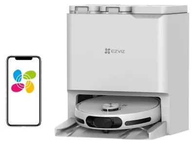 Immagine prodotto di EZVIZ RS20 Pro Robot aspirapolvere e spazzolone con stazione di svuotamento automatico Bianco