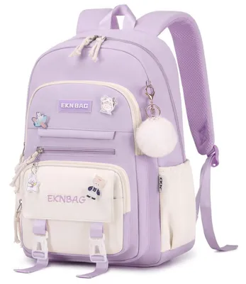 Produktbild von Schulrucksack Mädchen 3.-7. Klasse Lila Oxford-Gewebe 32x15x45cm