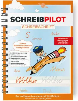 Produktbild von Schreibpilot Heft Schreibschrift DIN-A4 orange