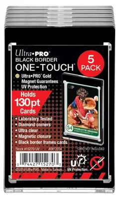 Produktbild von Ultra Pro - 130PT Black Border UV ONE-TOUCH Magnetic Holder (5 count pack)