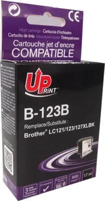 Produktbild von UPrint kompatybilny ink / tusz z LC-123BK, B-123B, black, 600s, 17ml