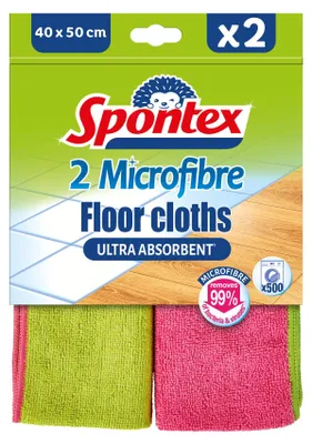 Zdjęcie produktu dla Spontex, ściereczki z mikrofibry, zestaw 2 sztuk