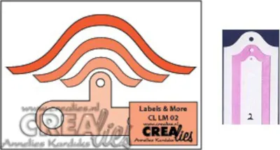 Produktbild von Crealies Labels & More no. 2 Stanzschablone