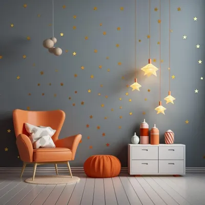 Set aus 200 goldenen Sternen – Decords Wandtattoo, Produktansicht 1