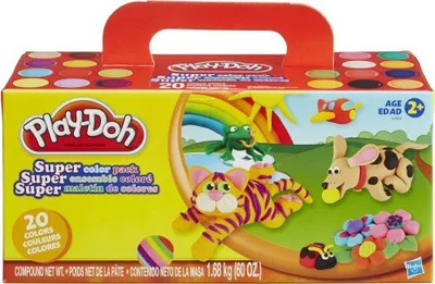 Produktbild von Hasbro Play Doh Superpack Kinderknete, 20 Dosen in verschiedenen Farben, 1.68 kg; A7924