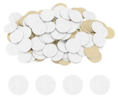 Productafbeelding van Zelfklevende vilten cirkels - 200 stuks van vliesdoek - voor knutselwerk en handwerkprojecten - wit, 38 mm