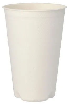 Produktbild von 50x Heißgetränkebecher aus Zuckerrohr "pure" 400 ml Ø 90mm
