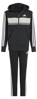 Produktbild von adidas Unisex Kinder Seasonal Essentials Tiberio 3 Stripes Fleece Track Suit, bl