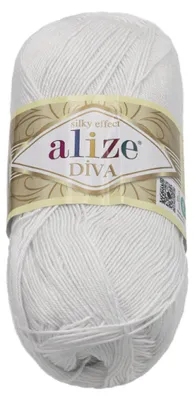 Obrázek produktu pro Příze DIVA - 100g / 350 m - Bílá