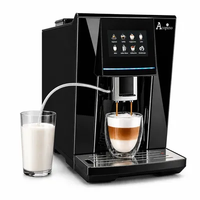 Produktbild von Acopino Vittoria BLACK Kaffeevollautomat – One Touch | integriertes Milchsystem | Farb-Touch-Display