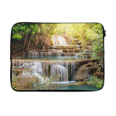 Produktbild von MuchoWow® Laptop Hülle 13 Zoll Sonne - Wasserfall - Landschaft Laptoptasche - Laptophülle - Sleeve - Rundumschutz