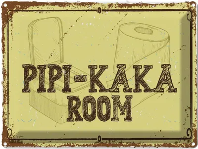 Produktbild von vianmo Blechschild 30x40 cm Pipi-Kaka room Dekoration
