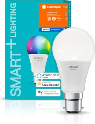 Produktbild von Ledvance LED Smart+ Birne 10W = 60W B22d matt 800lm RGBW 2700K-6500K Dimmbar App Google Alexa Apple HomeKit Bluetooth