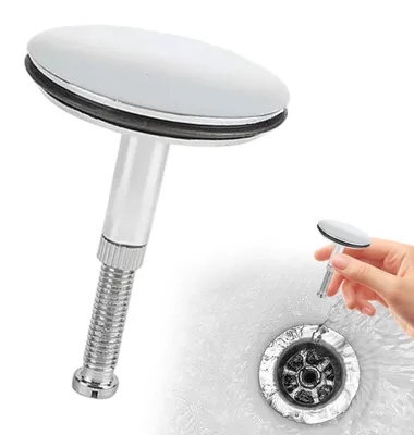 Produktbild von Badewannenstöpsel, 43-mm-Ablaufstopfen, universeller Abflussverschluss für Standardabflüsse, verstellbarer Badewannenstöpsel mit innovativer Doppeldichtung