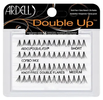 Immagine prodotto di Ardell | Lashes Double Up COMBO - 28 corti e 28 medi neri - Autoadesivo - Look naturale - Senza nodo