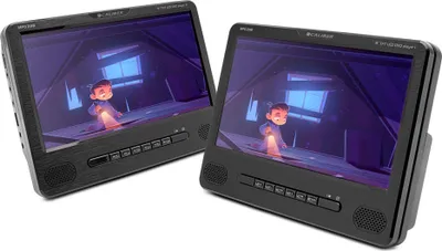 Produktbild von Caliber Tragbares DVD -Player -Auto - Set von 2 Spielern - 9 Zoll Bildschirm - mit Akku für 1,5 Stunden Spielzeit (MPD298)