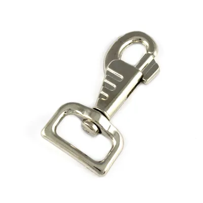 Produktbild von 2 Bolzenkarabiner mit Wirbel 80 x 37mm 1"Zoll Haken vernickelt