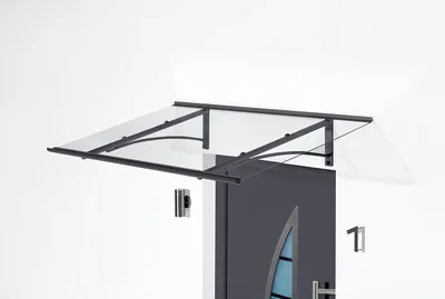 Produktbild von Pultform Vordachsystem für Türen 1600x900x270mm in Anthrazit