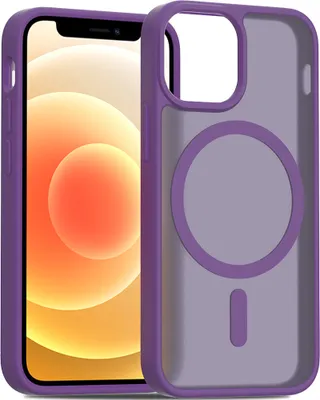 Image de Coque magnétique pour iPhone 13 Mini / 12 Mini, compatible MagSafe, dos translucide mat, résistant aux chocs Violet