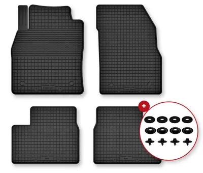 Produktbild von Gummi-Fußmatten für Opel Meriva B 2010-2017 (Minivan) – 4-tlg, Schwarz, Semi-Universal, angepasst – Wielganizator Semi-Universal