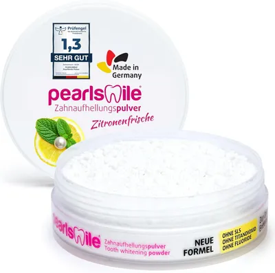 Produktbild von Pearlsmile Teeth Whitening Powder - Zahnaufhellung Sehr - Zahnpulver für Weiße Zähne - Zahnbleaching & Aufhellung - Bleaching Zähne gegen