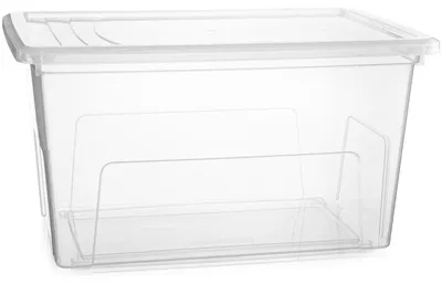 Produktbild von Plasticforte Aufbewahrungsbox Easy mit Deckel - 1x - 34 Liter - 52 x 28 x 36 cm - transparent - Kun