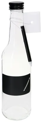 Produktbild von Einkochwelt Glasflasche mit Schraubverschluss 6 Stück, 350 ml, mit Kreidefeld