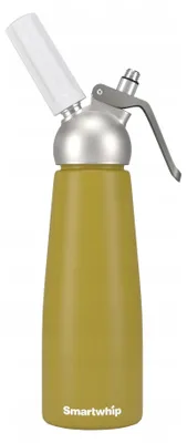 Produktbild von Sahnespender 500 ml aus Aluminium – Gold, mit 3 Garniertüllen und Reinigungsbürste