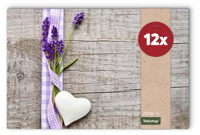 Immagine prodotto di fiammiferi21 tovagliette MOTIV lavanda su tavola di legno 12 pz. Plastica lavabile ciascuno 43,5x28,5 cm