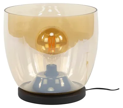Zdjęcie produktu dla Lampa stojąca FURNLUX Up złota i czarna 33 cm / Główny kolor: złoty / Wymiary: 33 x 32 x 33 cm