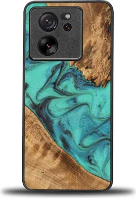 Productafbeelding van Holzhülle Bewood Unique - Turquoise voor Xiaomi 13T Pro / 13T
