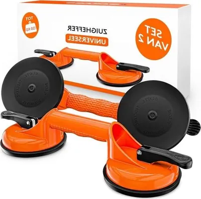 Zdjęcie produktu dla Podnośnik do płytek – do 120 kg – uchwyt do płytek – zestaw 2 sztuk – podnośnik do płytek – przyssawka do płytek – przyssawka do płytek – do płytek, laminatu, okien i szkła