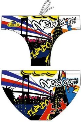 Image de Slip de bain Turbo New York Multicolore XL Homme Multicolore XL