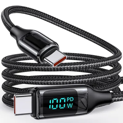 Produktbild von 100W USB C Schnell Ladekabel 1,8m Kabel für Samsung Galaxy S26 S25 S24 S23 S22 S21 Serie/iPhone 17 16 15 Pro/Pro Max iPad Mackbook Laptop