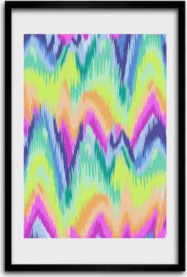 Produktbild von Bild - Bilderrahmen - 40 cm x 60 cm - MDF - Rahmen - Wandkunst - Regenbogen Hintergrund