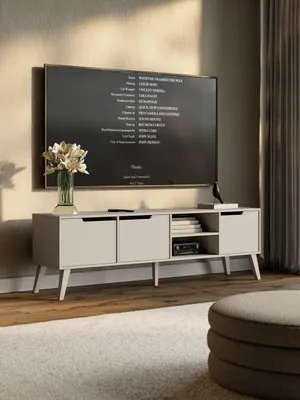 Produktbild von TV-Schrank NORDELO - 180 cm, RTV Schrank, Fernsehschran, Medienmöbel (Cashmiere)
