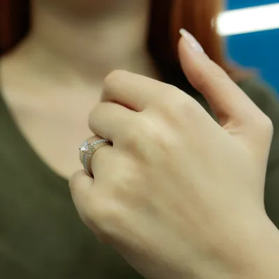 Produktbild von 0,80 Carat Diamant Solitär Ring Meisterstück 14 Karat Weißgold - 53 (16,80 mm)