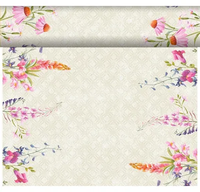 Produktbild von 4x Duni Dunicel® Tête-à-Tête-Tischläufer 0,4 x 24 m Floret