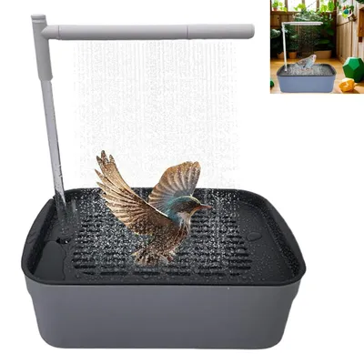 Produktbild von Papageien Badewanne zum Aufhängen, Vogelbad für Wellensittich & kleine Papageien, multifunktionales Vogel Badehaus für Käfig