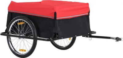 Produktbild von Fahrradanhänger Klappbar Lastenanhänger mit Kupplung,Transportwagen bis 40 kg belastbar, Transportanhänger Anhänger für Fahrrad Handwagen 140 x 88 x 60 cm