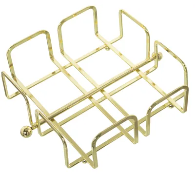 Serviettenhalter aus Metall, gold, 21x21x7 cm