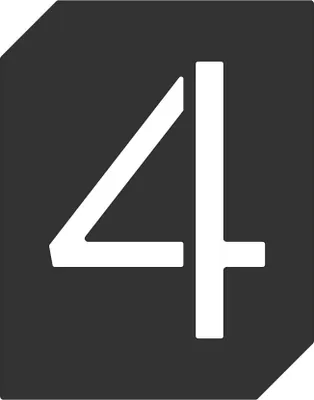 Image de Plaque CYFRA 4, noir supermat, 70 mm