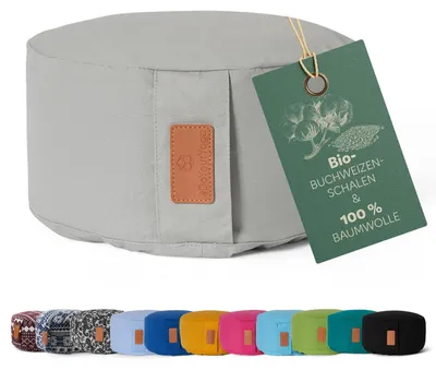Produktbild von #DoYourYoga rundes Yogabolster - waschbarer Bezug, -Buchweizenschalen (KBA) F